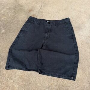 Vans Off The Wall Mens Chino Shorts Size 30 Faded Black Skate Casual Ribstop